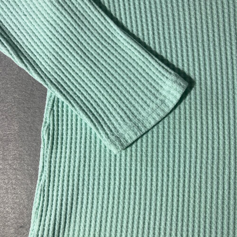 Hanes Comfort Sleep Mint Waffle Henley Top XL - Picture 5 of 7